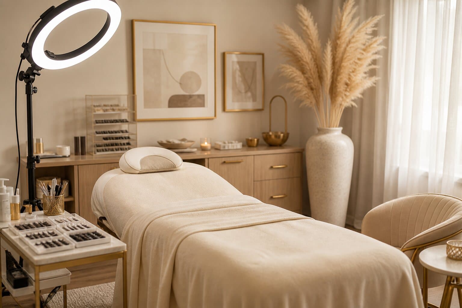 The J Lash Studio treatment room